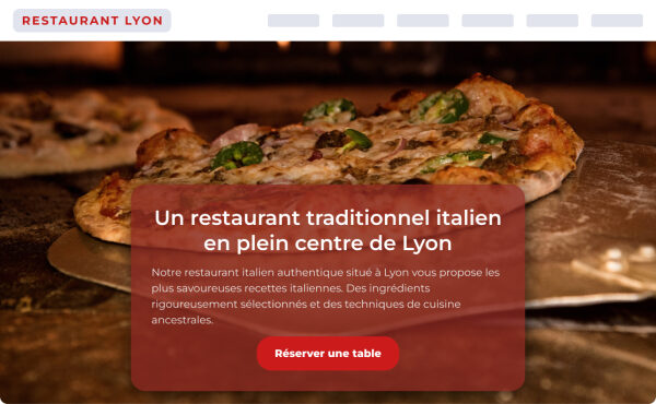 Un design unique pour votre site web pour votre restaurant