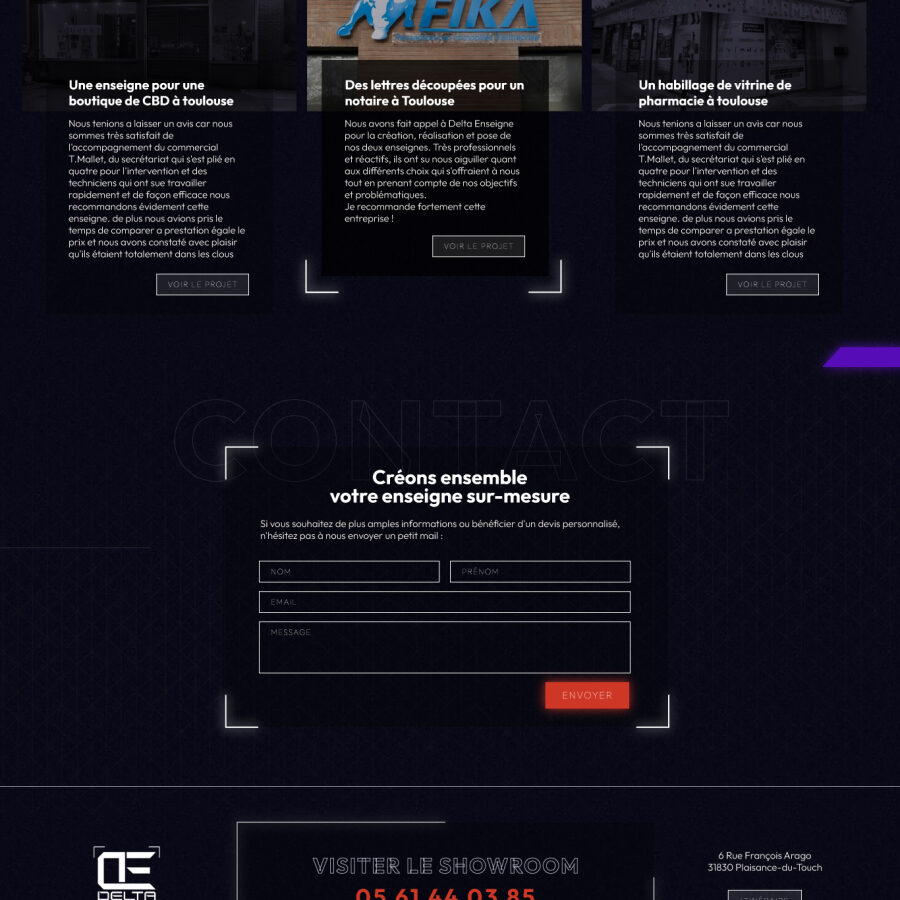 Création de site internet : Delta Enseignes à Toulouse partie 5